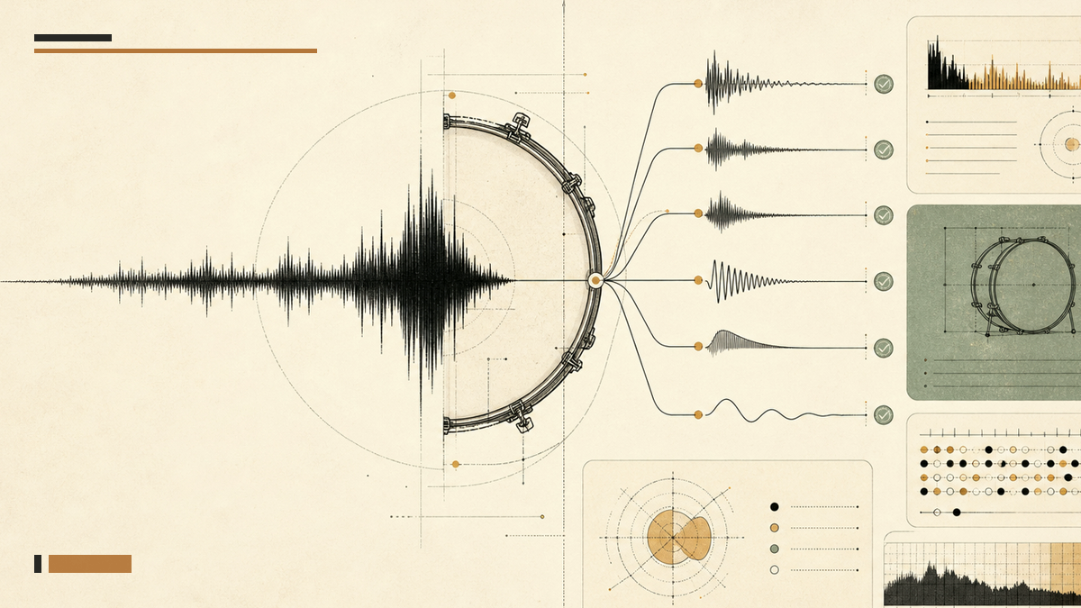 Abstract Kickopedia waveform artwork for the Cybotron Clear kick-drum dossier