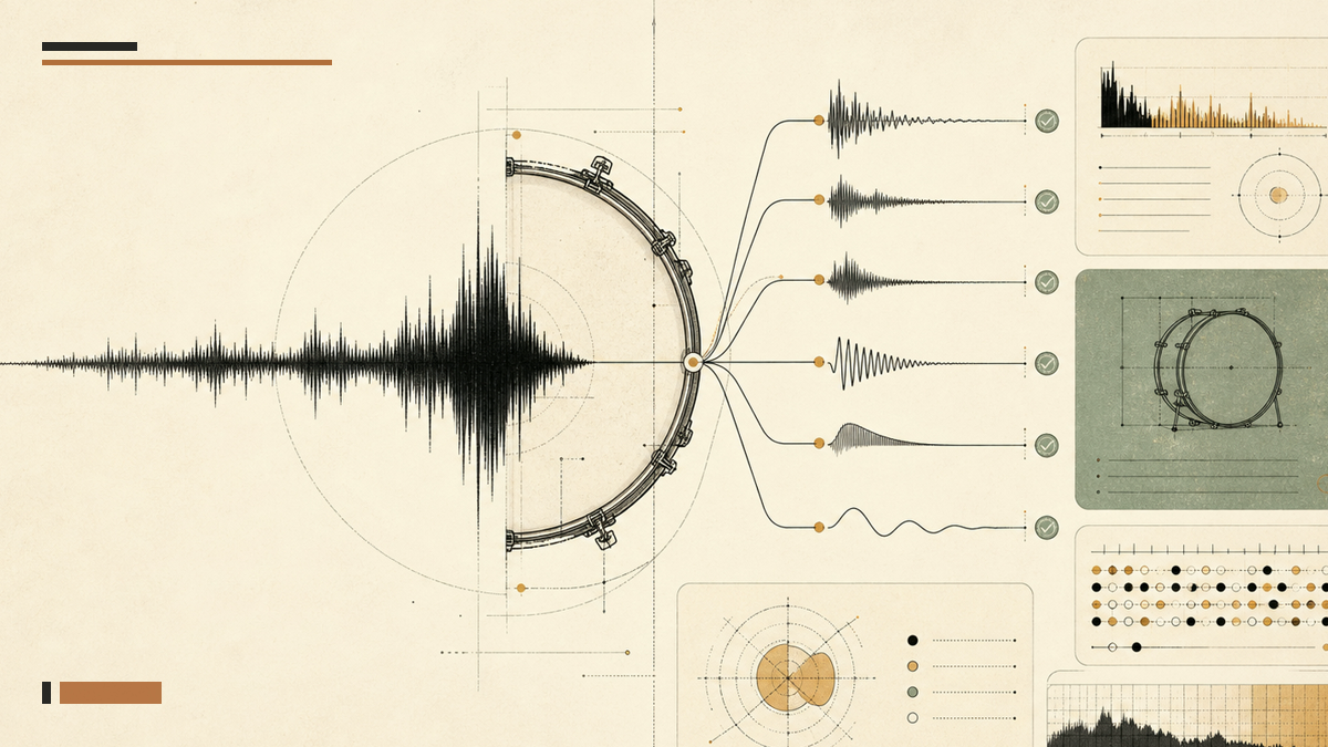 Abstract Kickopedia waveform artwork for The Love I Lost kick-drum dossier